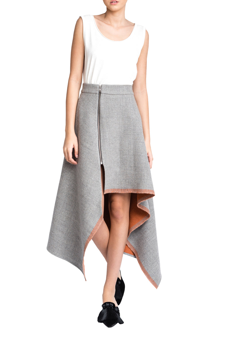 ASYMMETRIC WOOL SKIRT – Lucia Olaru