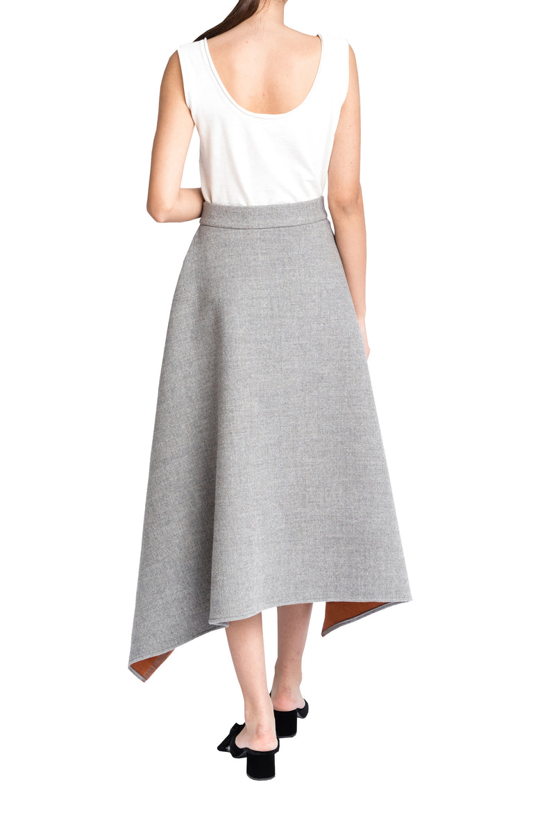 ASYMMETRIC WOOL SKIRT – Lucia Olaru